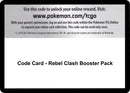Image for Code Card - Rebel Clash Booster Pack (SWSH02: Rebel Clash) (SWSH02) - Pokemon
