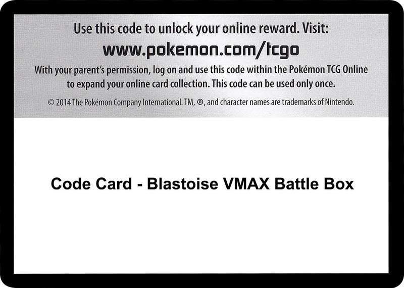 Image for Code Card - Blastoise VMAX Battle Box (Miscellaneous Cards & Products) (MCAP) - Pokemon