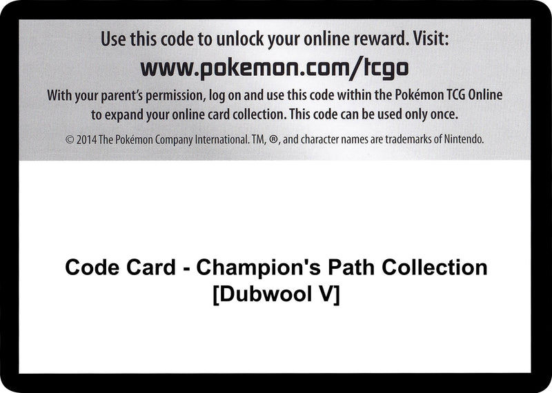 Image for Code Card - Champion's Path Collection [Dubwool V] (Champion's Path) - Pokemon