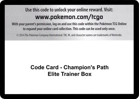 Image for Code Card - Champion's Path Elite Trainer Box (Champion's Path) - Pokemon
