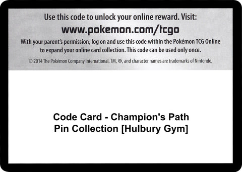 Image for Code Card - Champion's Path Pin Collection [Hulbury Gym] (Champion's Path) - Pokemon