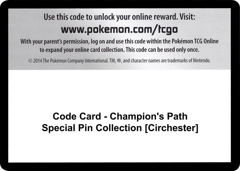 Image for Code Card - Champion's Path Special Pin Collection [Circhester] (Champion's Path) - Pokemon
