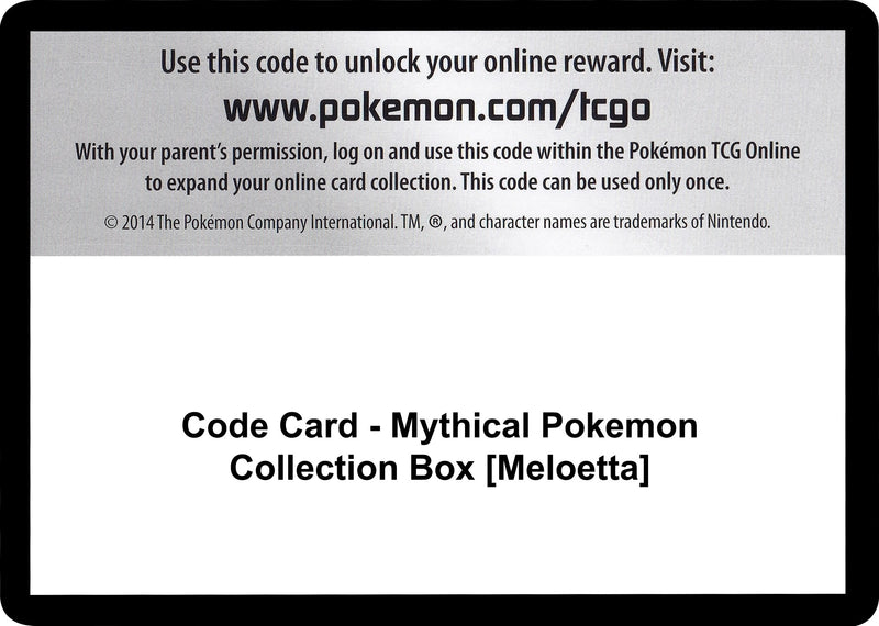 Image for Code Card - Mythical Pokemon Collection Box [Meloetta] (Generations) (GEN) - Pokemon