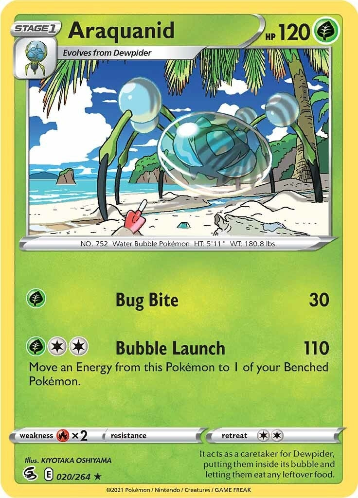 Image for Araquanid (020/264) (SWSH08: Fusion Strike) - Pokemon