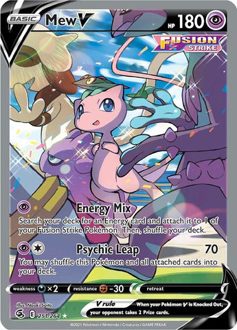 Image for Mew V (Alternate Full Art) (251/264) (SWSH08: Fusion Strike) - Pokemon
