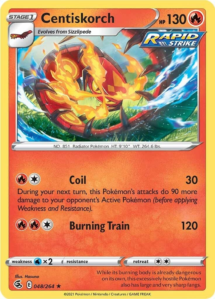 Image for Centiskorch (48) (048/264) (SWSH08: Fusion Strike) - Pokemon