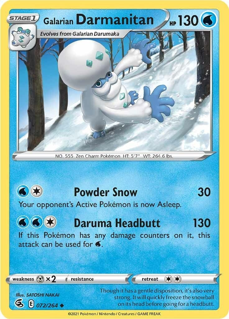 Image for Galarian Darmanitan (072/264) (SWSH08: Fusion Strike) - Pokemon