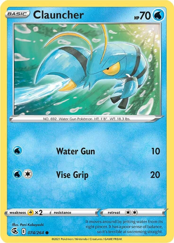 Image for Clauncher (074/264) (SWSH08: Fusion Strike) - Pokemon