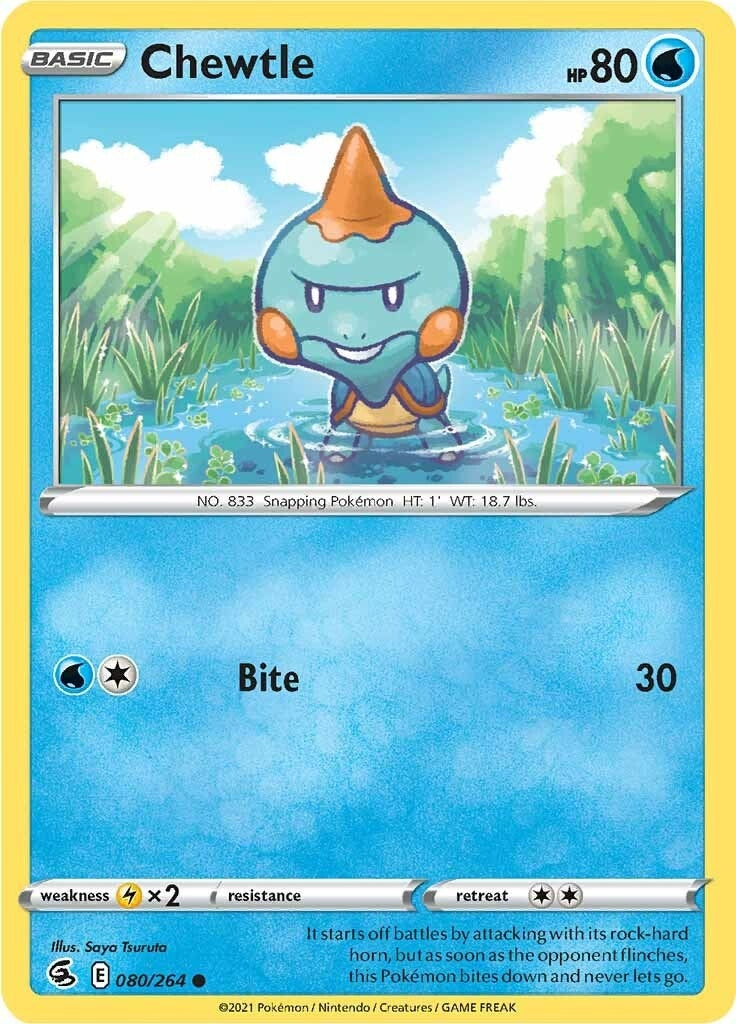 Image for Chewtle (080/264) (SWSH08: Fusion Strike) - Pokemon