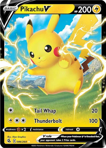 Image for Pikachu V (086/264) (SWSH08: Fusion Strike) - Pokemon