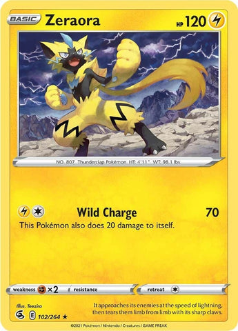 Image for Zeraora (102/264) (SWSH08: Fusion Strike) - Pokemon