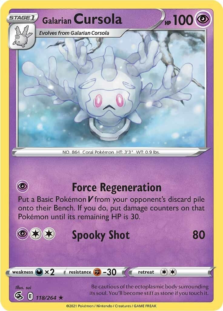 Image for Galarian Cursola (118/264) (SWSH08: Fusion Strike) - Pokemon