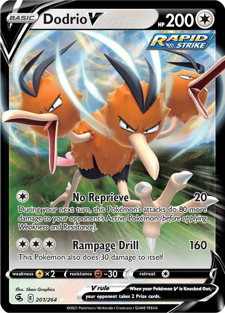 Image for Dodrio V (201/264) (SWSH08: Fusion Strike) - Pokemon