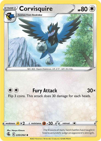 Image for Corvisquire (220/264) (SWSH08: Fusion Strike) - Pokemon