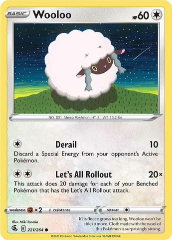 Image for Wooloo (221) (221/264) (SWSH08: Fusion Strike) - Pokemon
