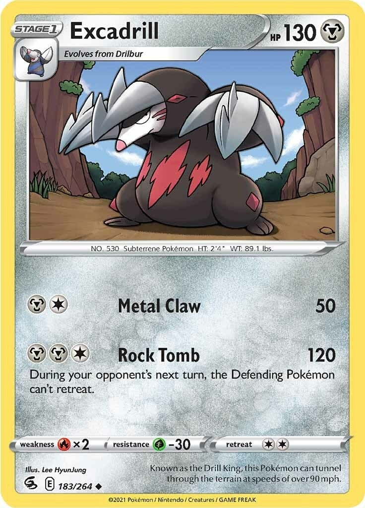 Image for Excadrill (183/264) (SWSH08: Fusion Strike) - Pokemon