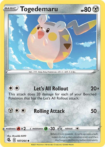 Image for Togedemaru (187/264) (SWSH08: Fusion Strike) - Pokemon
