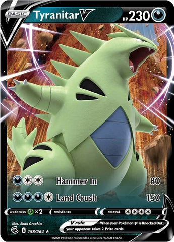 Image for Tyranitar V (158/264) (SWSH08: Fusion Strike) - Pokemon