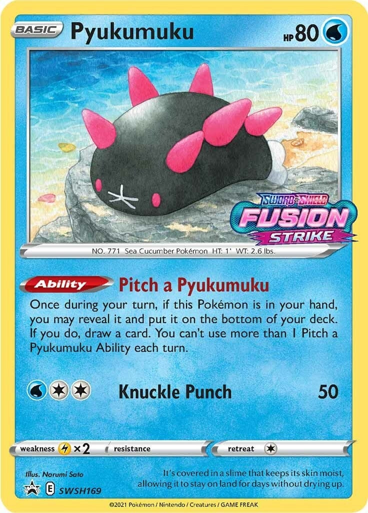 Image for Pyukumuku - SWSH169 (Prerelease) (SWSH169) (SWSH: Sword & Shield Promo Cards) (SWSD) - Pokemon