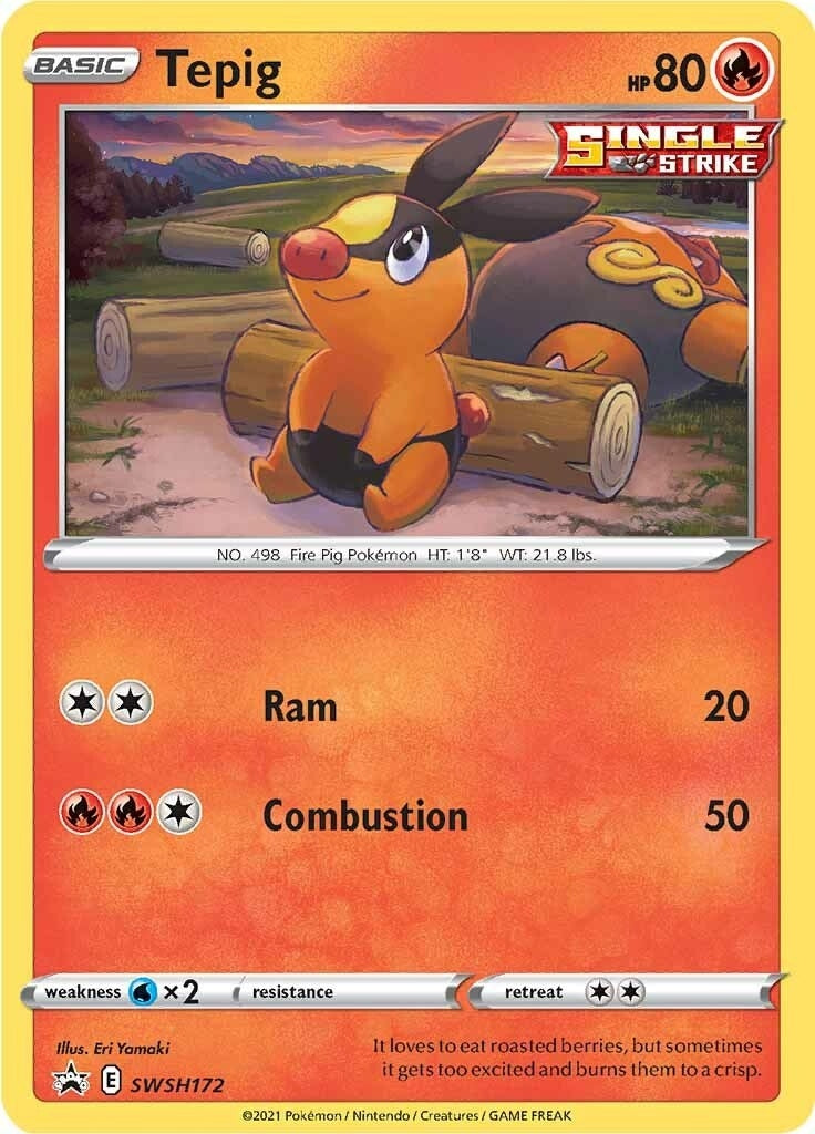 Image for Tepig - SWSH172 (SWSH172) (SWSH: Sword & Shield Promo Cards) (SWSD) - Pokemon