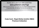 Image for Code Card - Rapid Strike Urshifu VMAX Premium Collection (SWSH08: Fusion Strike) - Pokemon