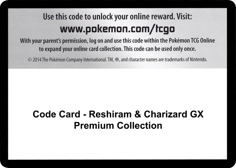 Image for Code Card - Reshiram & Charizard GX Premium Collection (Miscellaneous Cards & Products) (MCAP) - Pokemon