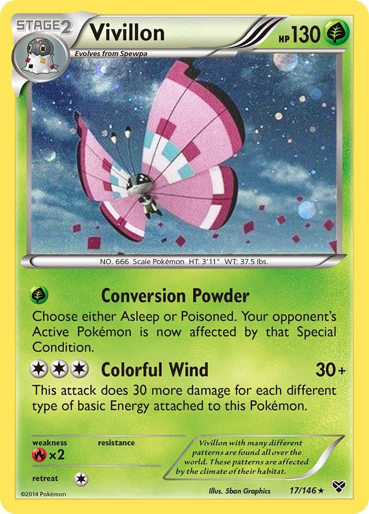 Image for Vivillon - 17/146 (Cosmos Holo) (017/146) - Pokemon