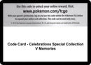 Image for Code Card - Celebrations Special Collection - V Memories (Celebrations) - Pokemon