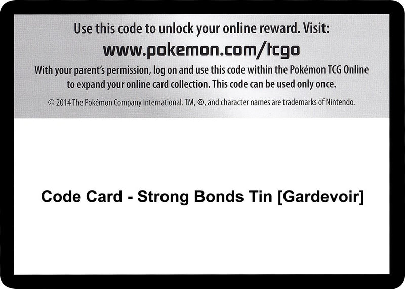 Image for Code Card - Strong Bonds Tin [Gardevoir] (Miscellaneous Cards & Products) (MCAP) - Pokemon