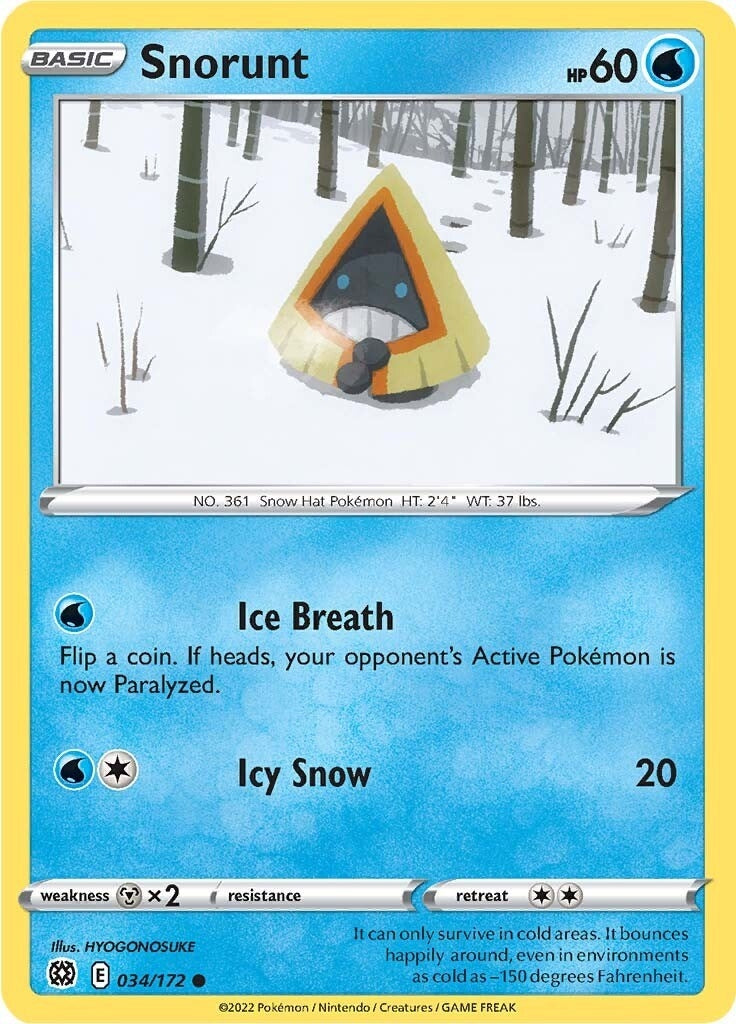 Image for Snorunt (034/172) (SWSH09: Brilliant Stars) - Pokemon