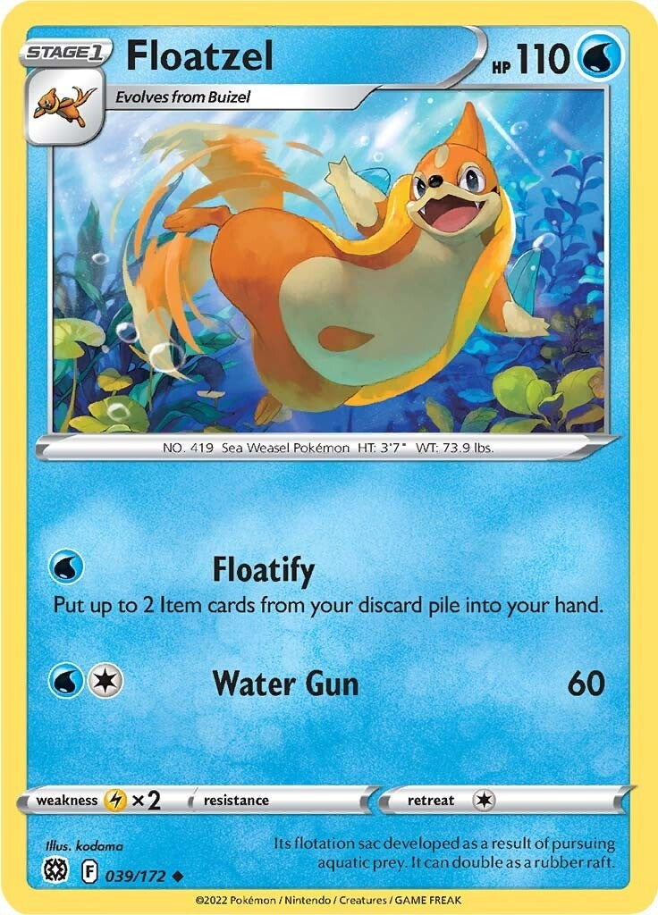 Image for Floatzel (039/172) (SWSH09: Brilliant Stars) - Pokemon