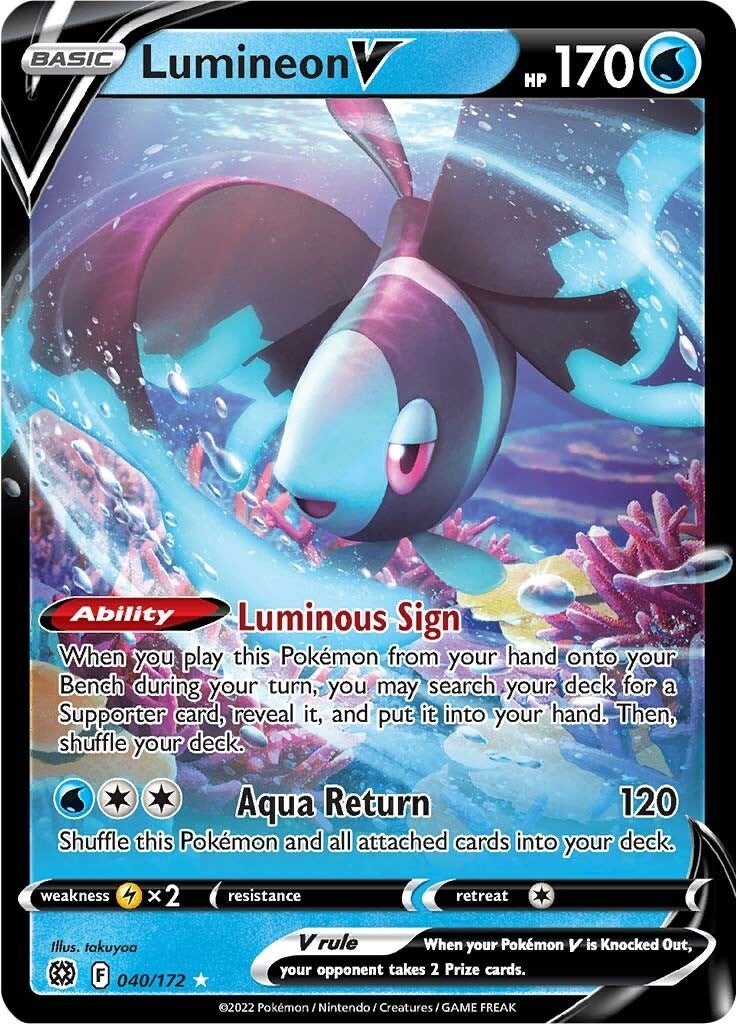 Image for Lumineon V (040/172) (SWSH09: Brilliant Stars) - Pokemon