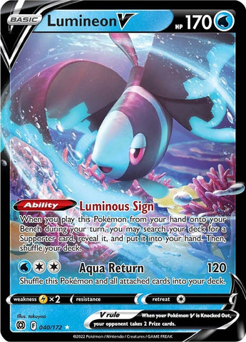 Image for Lumineon V (040/172) (SWSH09: Brilliant Stars) - Pokemon