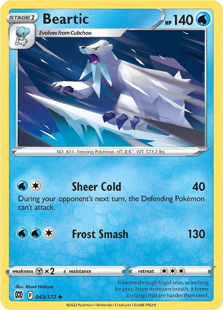 Image for Beartic (043/172) (SWSH09: Brilliant Stars) - Pokemon