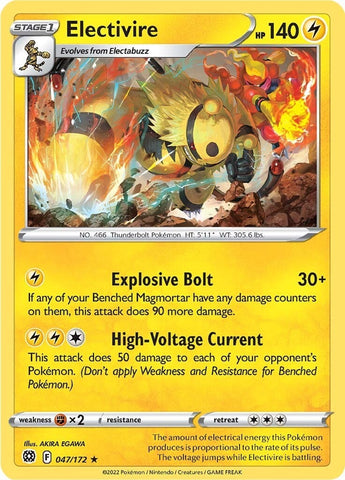Image for Electivire (047/172) (SWSH09: Brilliant Stars) - Pokemon