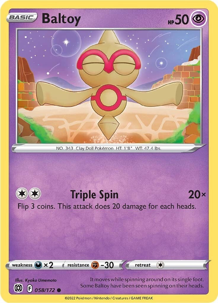 Image for Baltoy (058/172) (SWSH09: Brilliant Stars) - Pokemon