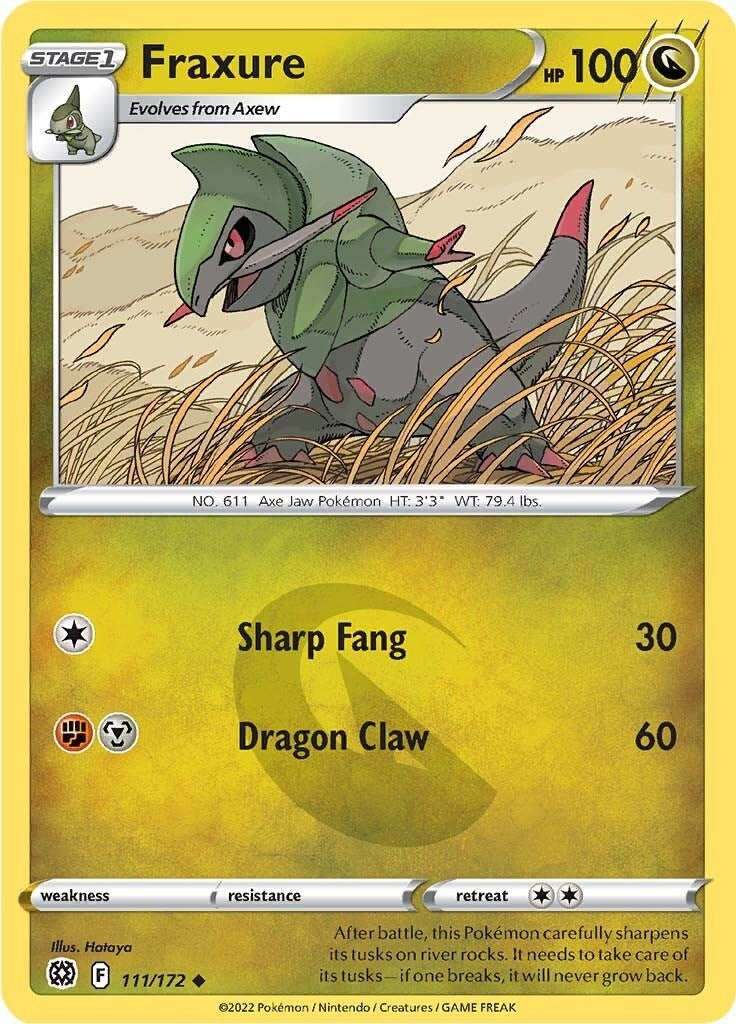Image for Fraxure (111/172) (SWSH09: Brilliant Stars) - Pokemon
