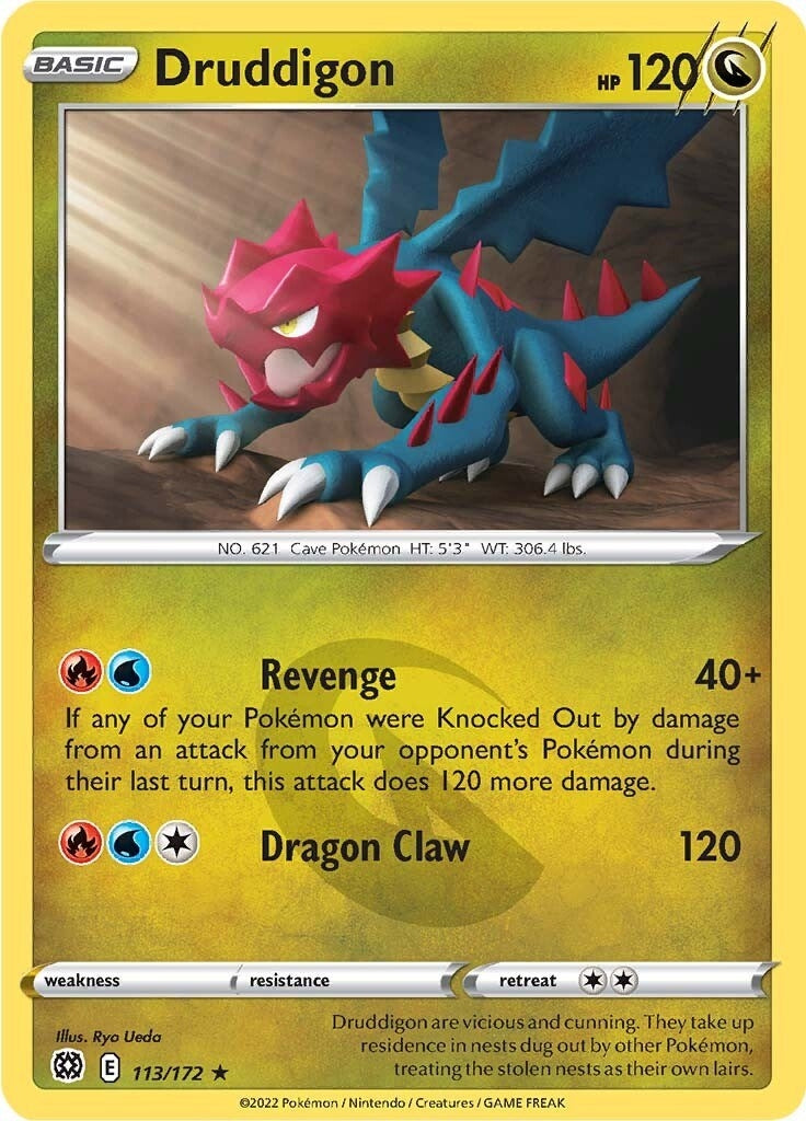 Image for Druddigon (113/172) (SWSH09: Brilliant Stars) - Pokemon