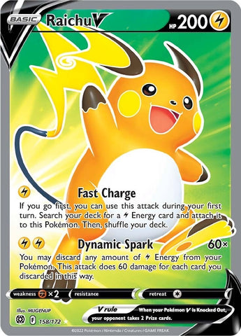 Image for Raichu V (Full Art) (158/172) (SWSH09: Brilliant Stars) - Pokemon