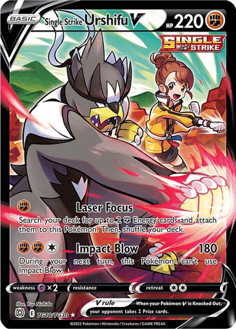 Image for Single Strike Urshifu V (TG18/TG30) (SWSH09: Brilliant Stars Trainer Gallery) - Pokemon