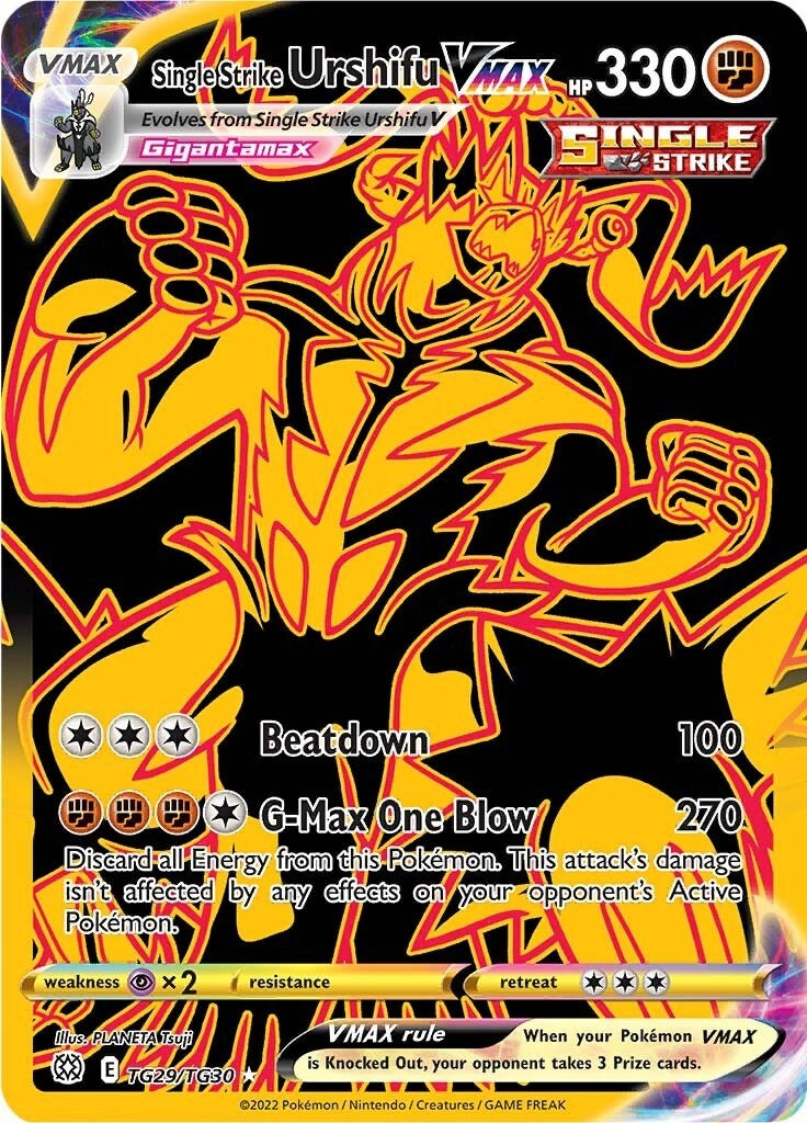Image for Single Strike Urshifu VMAX (Secret) (TG29/TG30) (SWSH09: Brilliant Stars Trainer Gallery) - Pokemon