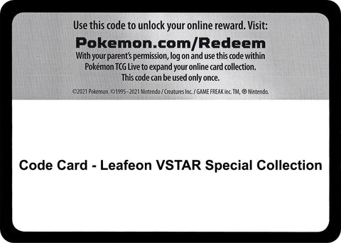 Image for Code Card - Leafeon VSTAR Special Collection (SWSH09: Brilliant Stars) - Pokemon
