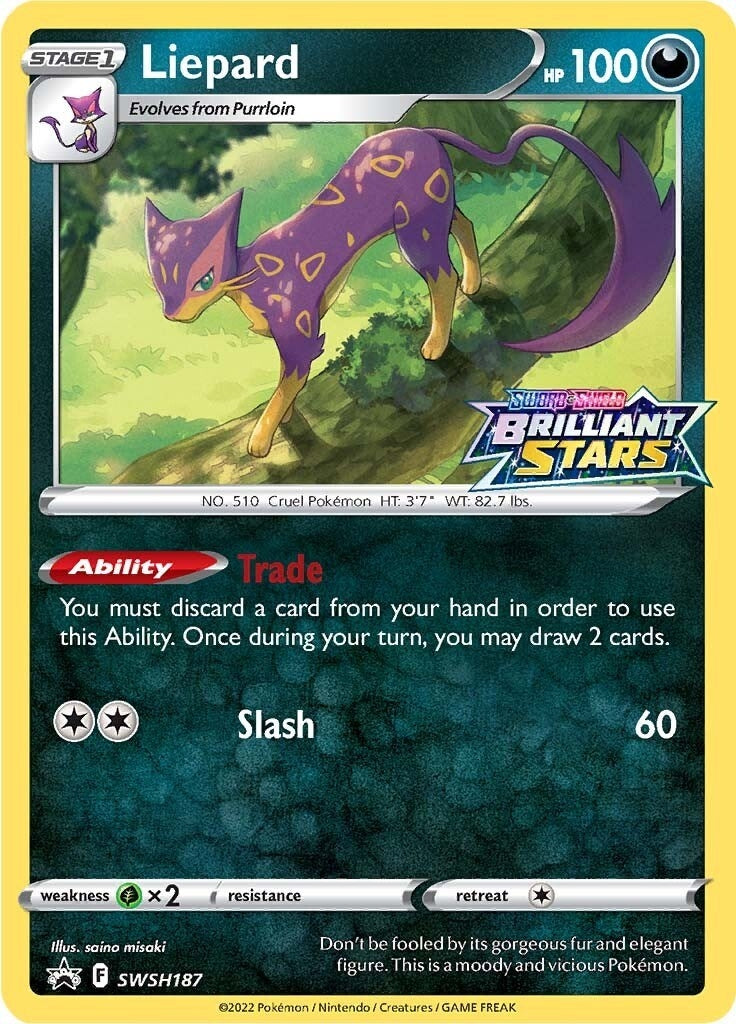 Image for Liepard - SWSH187 (SWSH187) (SWSH: Sword & Shield Promo Cards) (SWSD) - Pokemon
