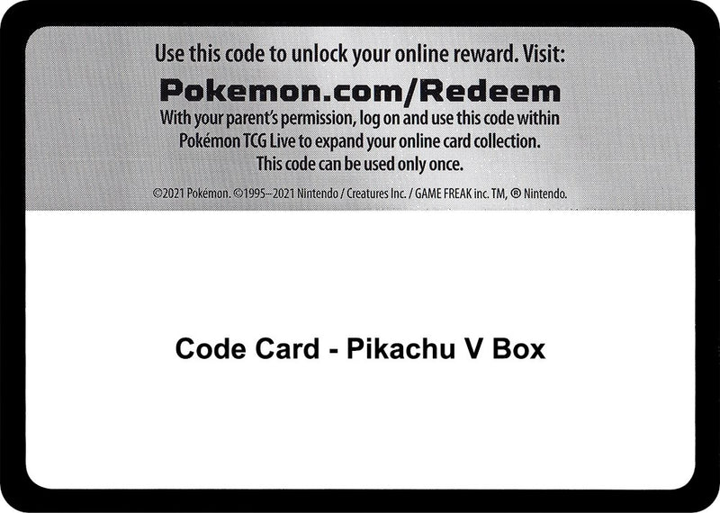 Image for Code Card - Pikachu V Box (Miscellaneous Cards & Products) (MCAP) - Pokemon
