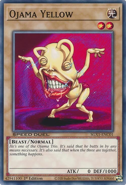 Ojama Yellow (SGX1-ENC01) (Speed Duel GX: Duel Academy Box) YuGiOh