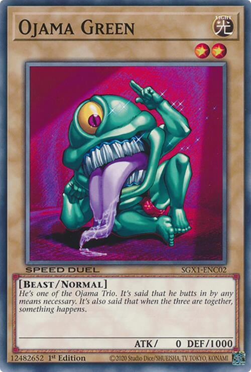 Ojama Green (SGX1-ENC02) (Speed Duel GX: Duel Academy Box) YuGiOh