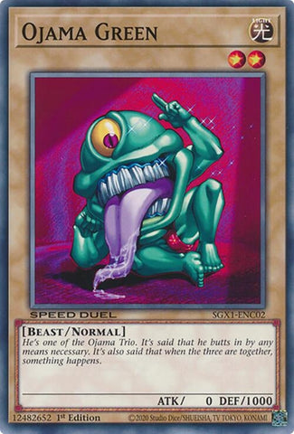 Ojama Green (SGX1-ENC02) (Speed Duel GX: Duel Academy Box) YuGiOh