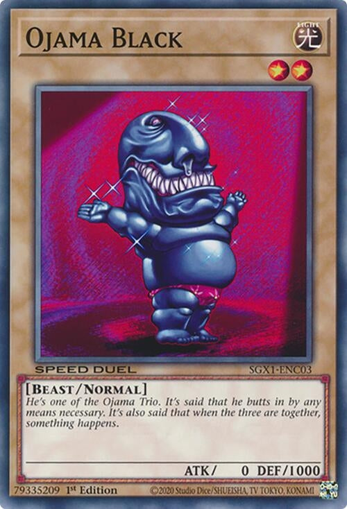 Ojama Black (SGX1-ENC03) (Speed Duel GX: Duel Academy Box) YuGiOh