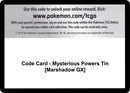 Image for Code Card - Mysterious Powers Tin [Marshadow GX] (SM - Burning Shadows) - Pokemon