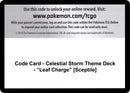 Image for Code Card - Celestial Storm Theme Deck - "Leaf Charge" [Sceptile] (SM - Celestial Storm) (CES) - Pokemon